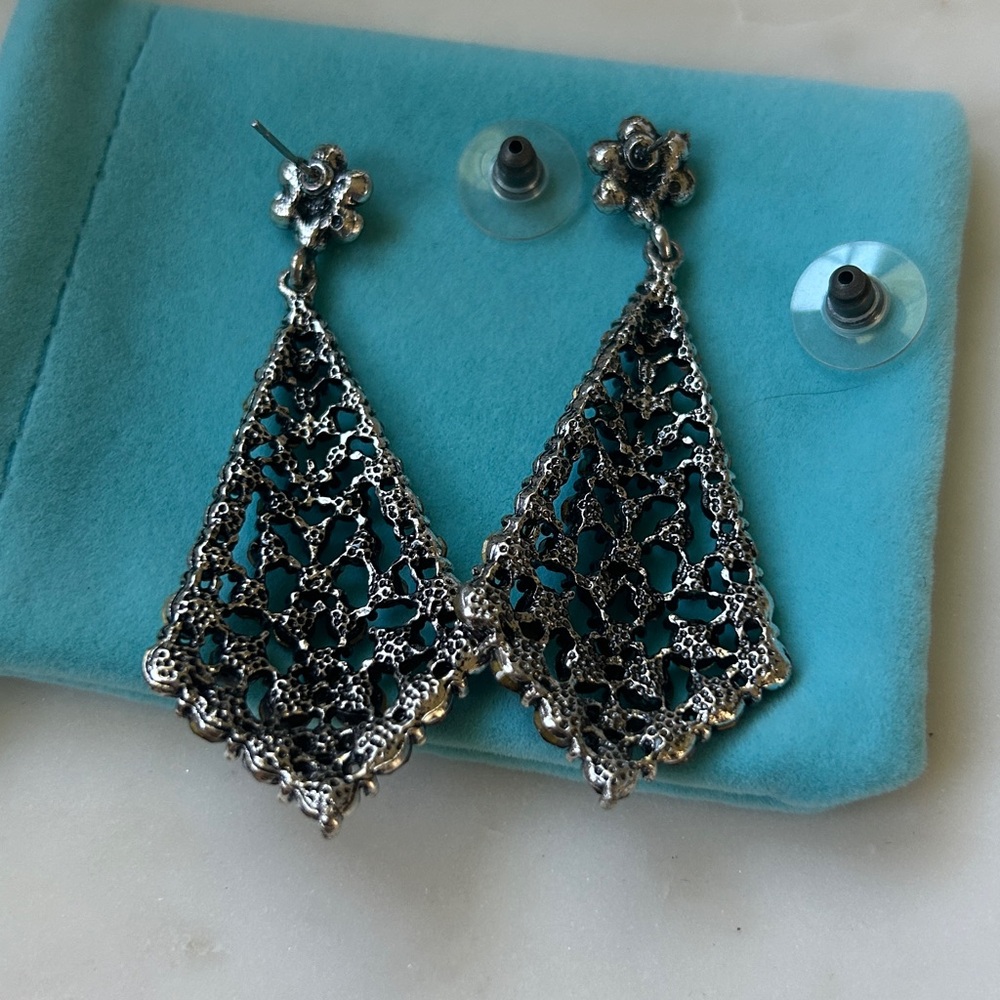 Colorful Rhinestone Drop Statement Earrings - image 4